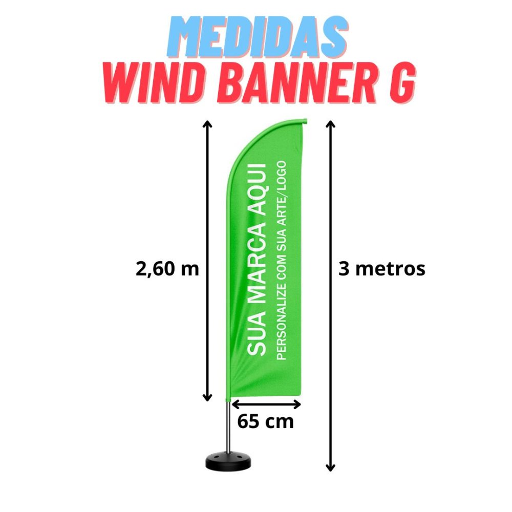 Wind Banner G 3m Personalizado