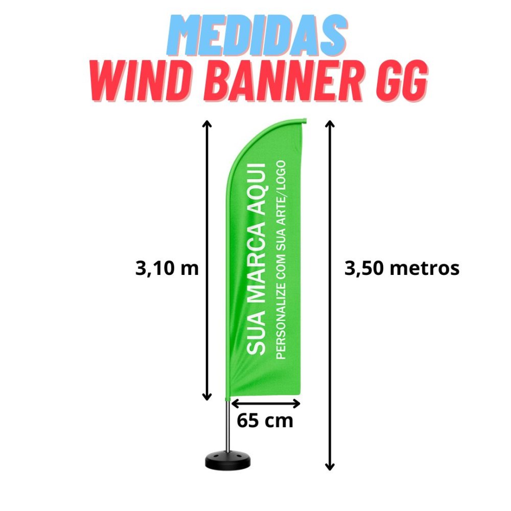 Wind Banner G 3,5m Personalizado