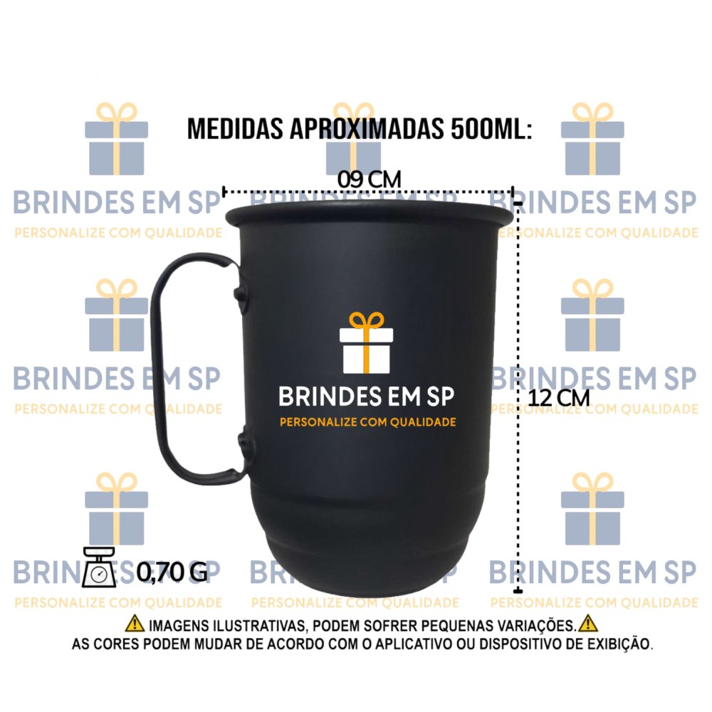 Caneca Alumínio Universitária Personalizada 500ml com Tirante
