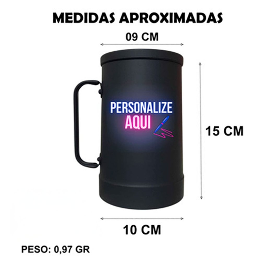 Caneca Alumínio Taberna Personalizada 850ml comTirante