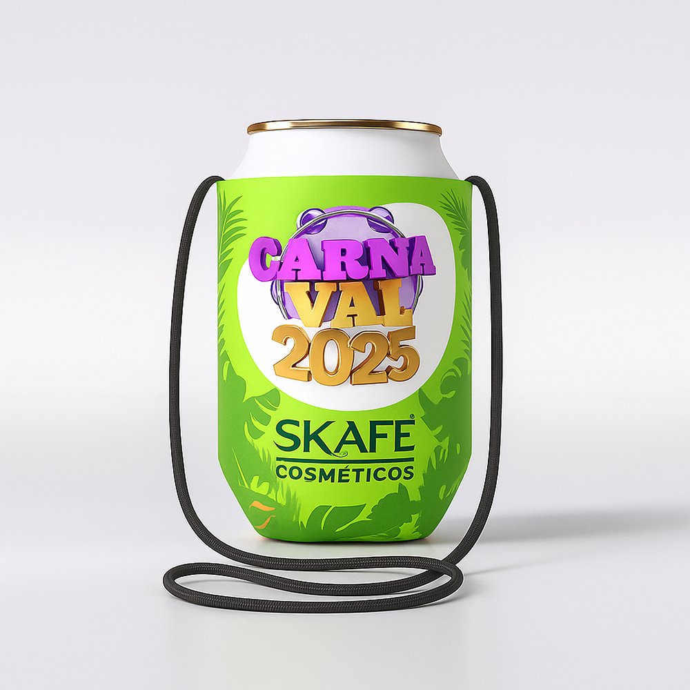 Porta Lata 350ml com Cordão Personalizado